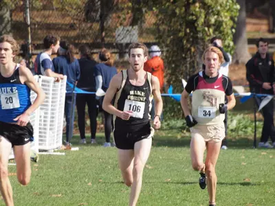 Senior Tom Divinnie racing in the ACC Championships