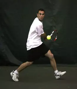 Senior Jason Morgenstern played in his final home match on Sunday afternoon.