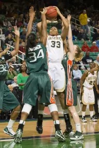 Mykala Walker played in 24 of the 32 games last year as a freshman and made three starts.