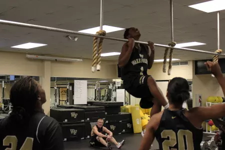 Booke Thomas during the pull-up event. Thomas was the overall individual winner.