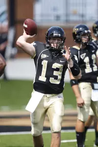 Sophomore Ted Stachitas will start under center for the Deacons vs. Presbyterian.