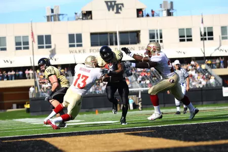 Josh Adams rushed for two touchdowns in last year's home loss to the Seminoles.