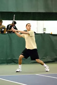 Danny Kreyman was one of four Deacons to reach the third round in singles