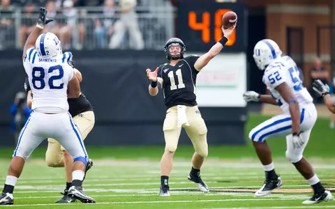 Tanner Price threw three touchdown passes in the win over Duke last season.
