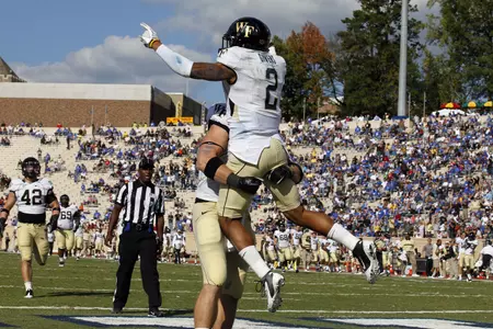 Chris Givens moved into a tie for fourth-place in Wake Forest history with 20 career touchdown receptions