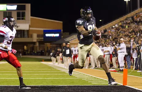Terrence Davis had two catches for a career-best 63 yards last week against Boston College.