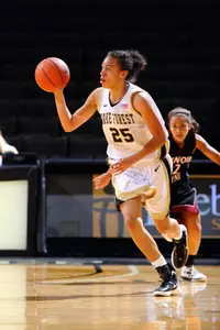 Freshman Dearica Hamby has 18 points in the exhibition opener against Lenoir-Rhyne.