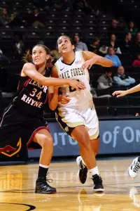 Sandra Garcia recorded her first double-double of the season against Howard last Sunday.