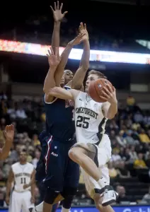 Nikita Mescheriakov is averaging 6.6 points and 4.3 rebounds per game this season. (AP Photo / Lauren Carroll)