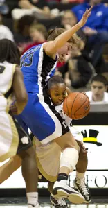 Chelsea Douglas scored 11 points to lead the Deacs Friday evening against Duke
