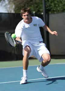 Zach Leslie earned Wake's only point at No. 6 singles