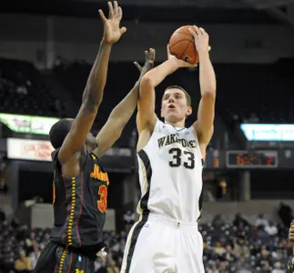 Carson Desrosiers had nine rebounds and seven blocks in last month's meeting with the Terps.