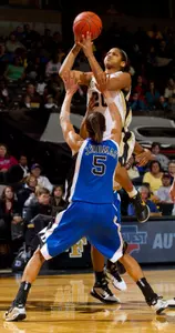 Brittany Waters has had a double-double in each of her last three games.