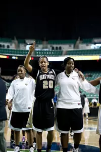 Brittany Waters scored 21 points and grabbed 11 rebounds