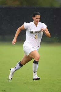 Rachel Nuzzolese earned an assist in her first competitive match since recovering from a knee injury