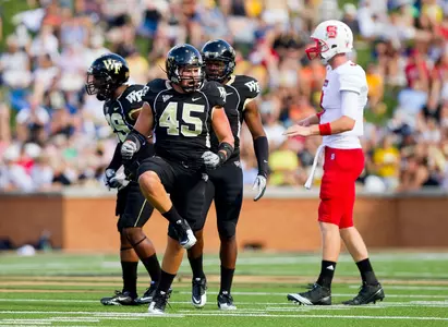 Linebacker Riley Haynes made 10 tackles last week against NC State.