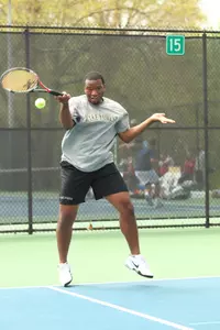 David Hopkins picked up a singles victory on Friday afternoon