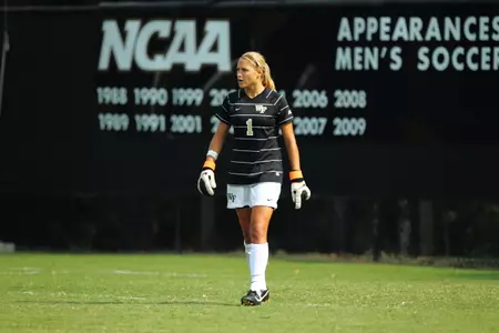 Aubrey Bledsoe posted her seventh shutout of the year, tied for the third-most in a season in school history