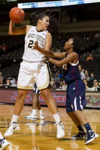 Junior center Sandra Garcia is a native of Miami, Fla.