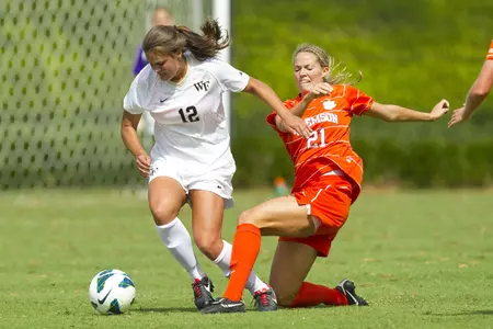 Katie Stengel scored on a penalty kick against Duke