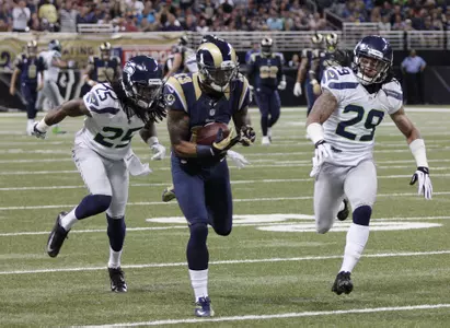 Rookie Chris Givens had a 52-yard reception in the Rams' win over Seattle last weekend.