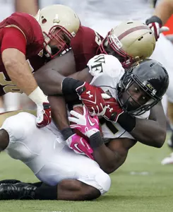 Josh Harris had 68 yards on 19 carries and one touchdown in the win over Boston College last season.