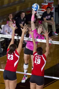 Andrea Beck recorded eight kills on Friday night