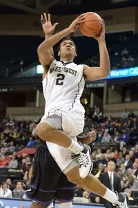 Devin Thomas had four blocks, two assists and two steals vs. Seton Hall.