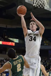 Tyler Cavanaugh scored a career-high 12 points against High Point and also grabbed five rebounds