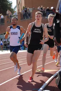 Nate Guthals represented the Deacs in the 800-meter run Friday evening in Blacksburg.
