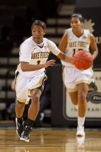 Senior point guard Brooke Thomas is just eight assists away from tying the school-record of 488 career assists.