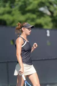 Rebecca Siegler won her match against ETSU at No. 4 singles