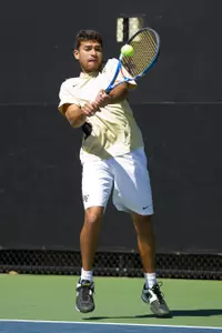 Amogh Prabhakar teamed with Danny Hopkins to clinch the doubles point for Wake Forest.