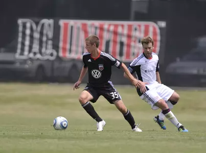 Collin Martin in a 2012 MLS Reserve match against the New England Revolution (Courtesy of Ben Keller / D.C. United)