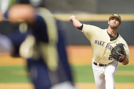 Michael Dimock pitched 1.1 innings of scoreless relief against Boston College.