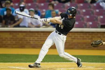 Conor Keniry went 2-for-5 and knocked in the Deacs' first run of the game with a double in the first inning.