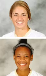 Jordan Feger (top) and Alisha Woodson were both honored for their community service work in 2011-12.