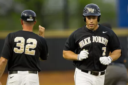 Outfield Mac Williamson was the first Deacon off the board, going in the third round to the Giants.