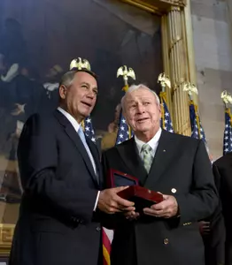Arnold Palmer with House Speaker John Boehner of Ohio.