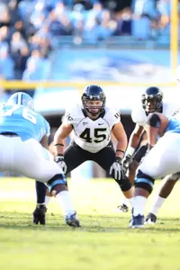 Senior Riley Haynes had four tackles and a sack last year against the Tar Heels.