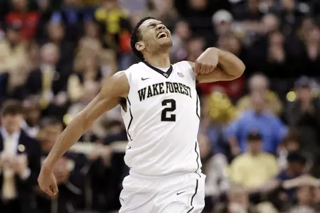 Devin Thomas scored 25 points and grabbed 14 rebounds to lead the Deacons to victory