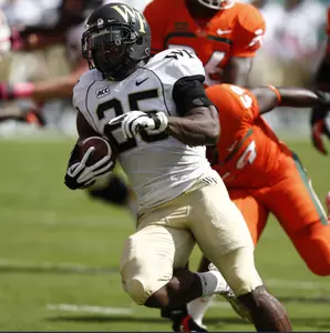 Josh Harris scored a touchdown to give Wake Forest the lead in the first quarter