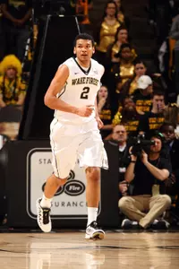 Sophomore forward Devin Thomas is one of four returning starters for the Demon Deacons this season.