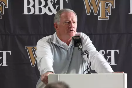 Jim Grobe announced his resignation on Monday afternoon at Deacon Tower.