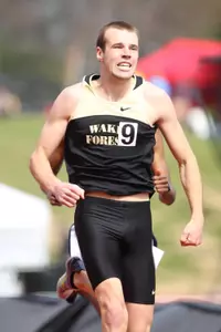 Kyle Eager finished second in the mile on Saturday.