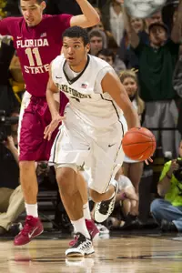 Devin Thomas leads all ACC freshmen with six double-figure rebounding games this season.