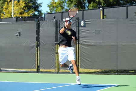 Danny Kreyman clinched the match for Wake Forest with a win at No. 3 singles