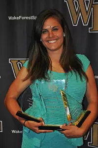 Women's soccer player Katie Stengel was named the Female Athlete of the Year and also took home the Female Performance of the Year.