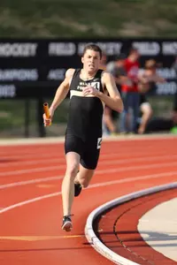 Sean Lunkenheimer who placed sixth in the 400m hurdles at the ACC's returns to action