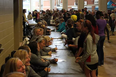 Wake Forest field hockey was one of several teams to provide autographs on Saturday